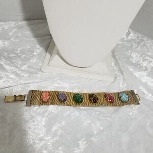 Vintage Sarah Cov. sonnet bracelet 7" with stones 1.1638